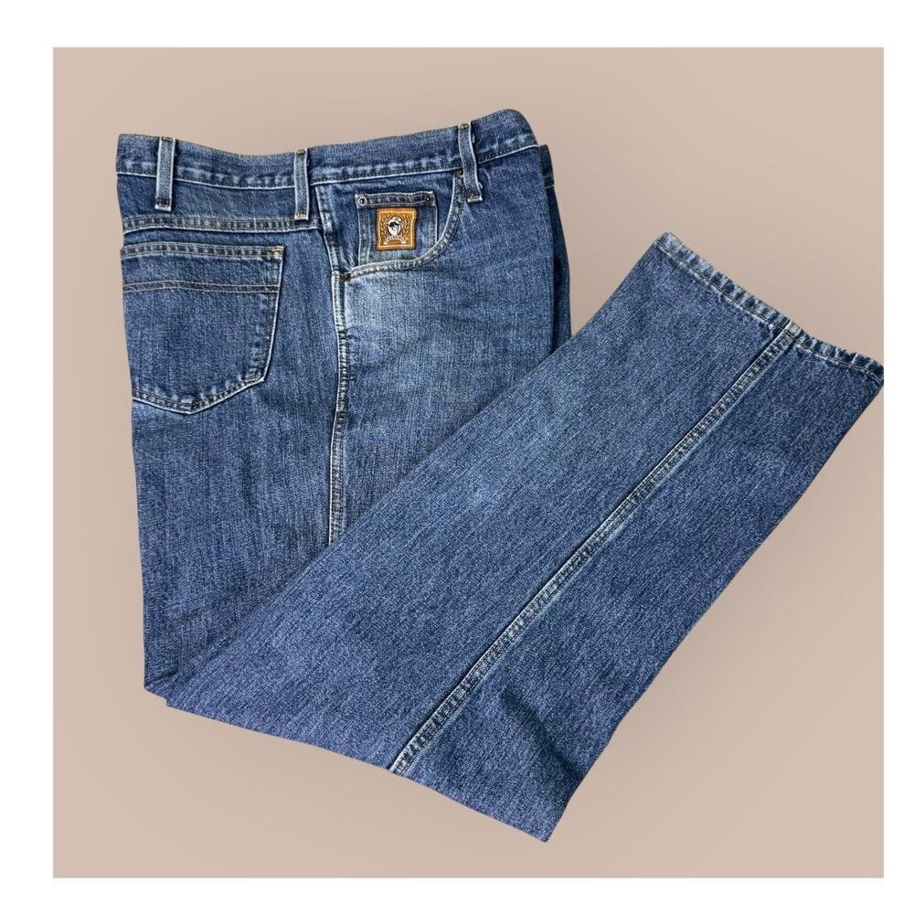 Cinch Western Denim Straight Relaxed Fit Blue Jeans Mens 38X30 Medium Stonewash